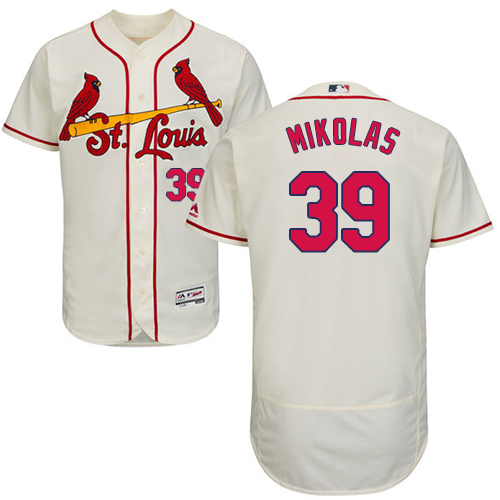 Cardinals #39 Miles Mikolas Cream Flexbase Authentic Collection Stitched MLB Jersey