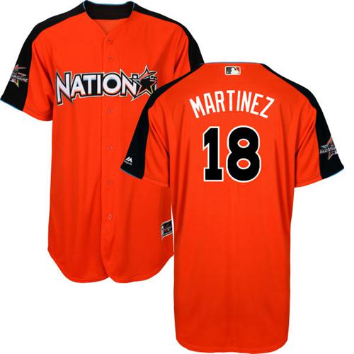 Cardinals #18 Carlos Martinez Orange 2017 All-Star National League Stitched MLB Jersey