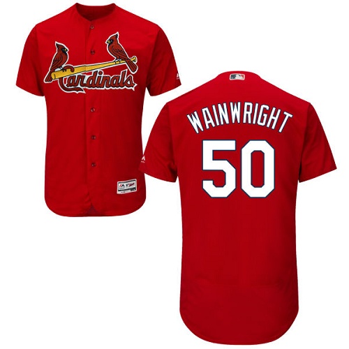 Cardinals #50 Adam Wainwright Red Flexbase Authentic Collection Stitched MLB Jersey
