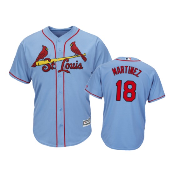 Cardinals #18 Carlos Martinez Horizon Blue Alternate 2019 Cool Base Stitched MLB Jersey