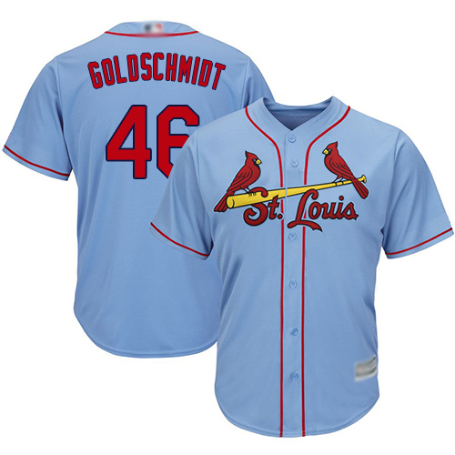 Cardinals #46 Paul Goldschmidt Light Blue New Cool Base Stitched MLB Jersey
