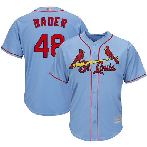 Cardinals #48 Harrison Bader Light Blue New Cool Base Stitched MLB Jersey