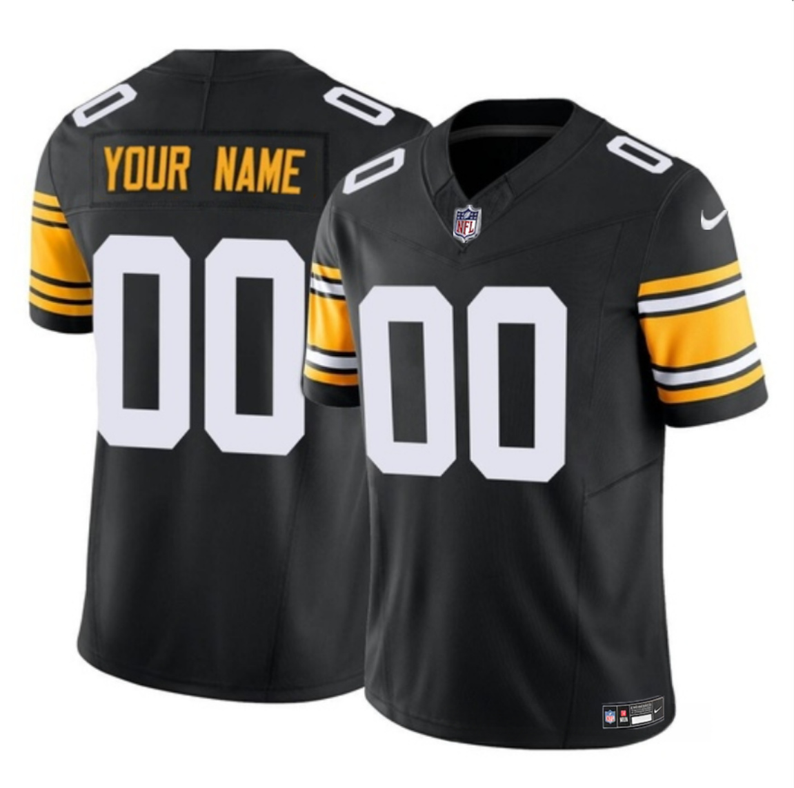 Men's Pittsburgh Steelers Active Player Custom Black 2023 F.U.S.E Alternate Vapor Untouchable Limited Football Jersey