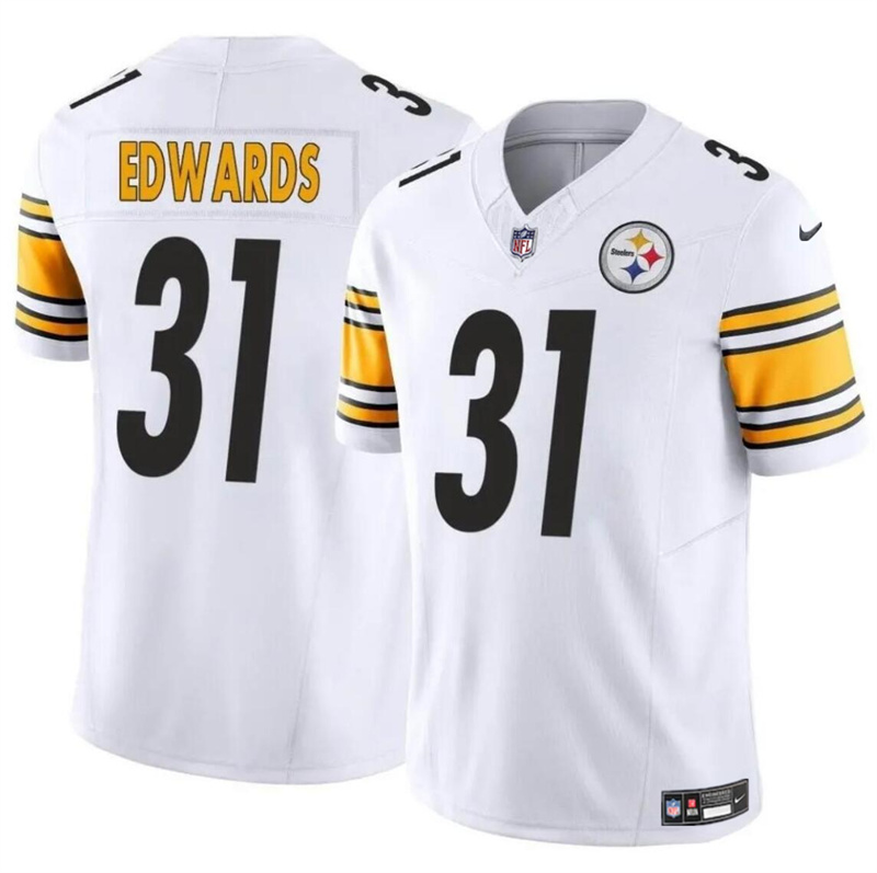 Men's Pittsburgh Steelers #31 Daijun Edwards White 2024 F.U.S.E. Vapor Untouchable Limited Stitched Jersey