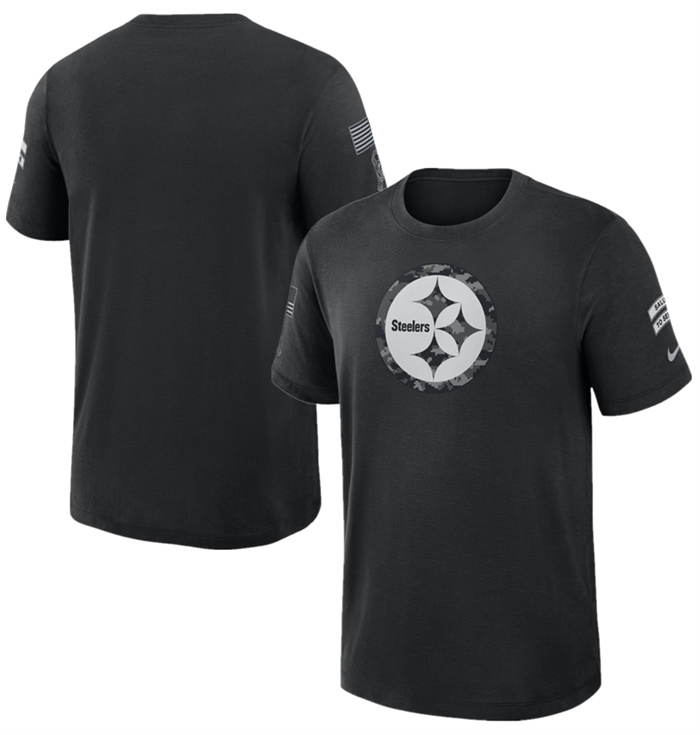 Men's Pittsburgh Steelers Black 2026 Salute to Service Sideline Dri-FIT T-Shirt