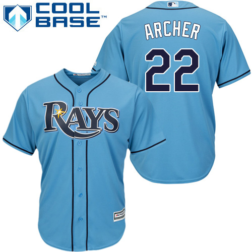 Rays #22 Chris Archer Light Blue New Cool Base Stitched MLB Jersey Rays #22 Chris Archer Light Blue New Cool Base Stitched MLB Jersey