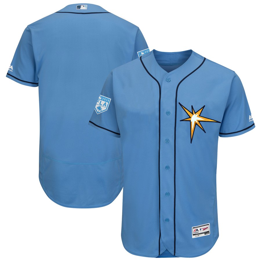 Rays Blank Light Blue 2019 Spring Training Flex Base Stitched MLB Jersey Rays Blank Light Blue 2019 Spring Training Flex Base Stitched MLB Jersey