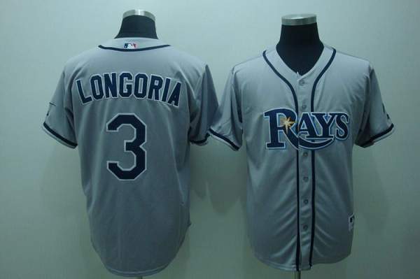 Rays #3 Evan Longoria Grey Stitched MLB Jersey Rays #3 Evan Longoria Grey Stitched MLB Jersey