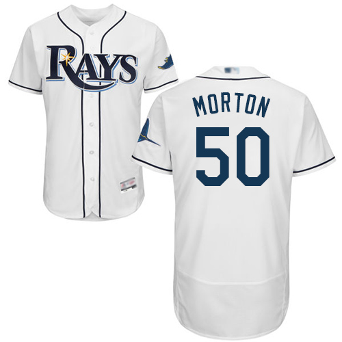 Rays #50 Charlie Morton White Flexbase Authentic Collection Stitched MLB Jersey Rays #50 Charlie Morton White Flexbase Authentic Collection Stitched MLB Jersey