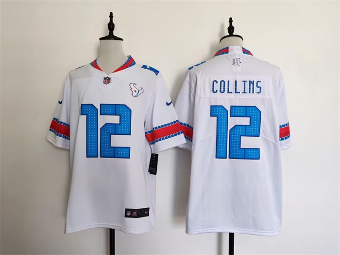Men's Houston Texans #12 Nico Collins White 2026 'HOUSTON/US' Rivalries Collection Limited Stitched Football Jersey