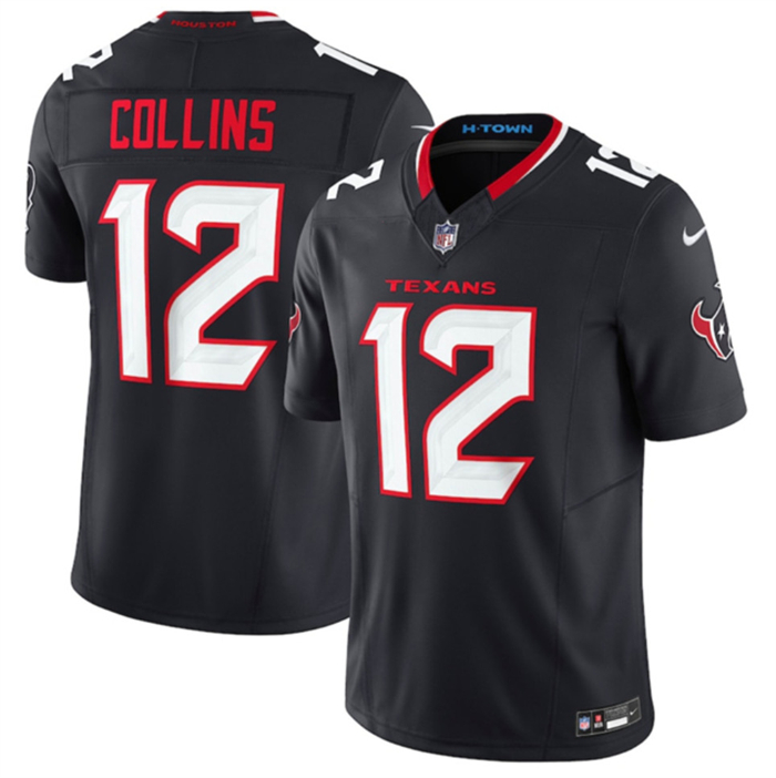 Men's Houston Texans #12 Nico Collins Navy 2nd Alternate 2026 F.U.S.E. Vapor Limited Stitched Football Jersey