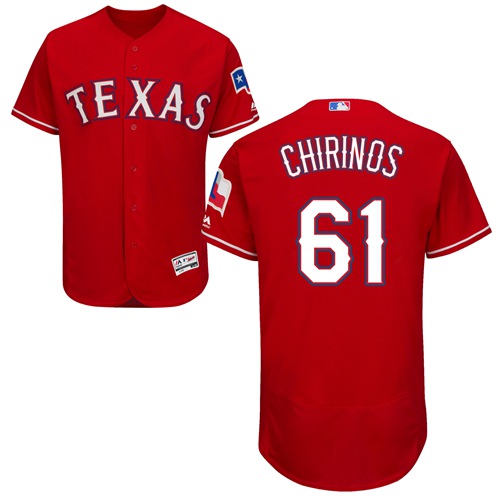 Rangers #61 Robinson Chirinos Red Flexbase Authentic Collection Stitched MLB Jersey