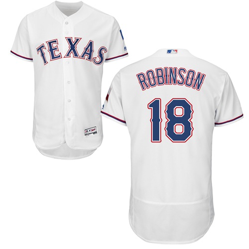 Rangers #18 Drew Robinson White Flexbase Authentic Collection Stitched MLB Jersey