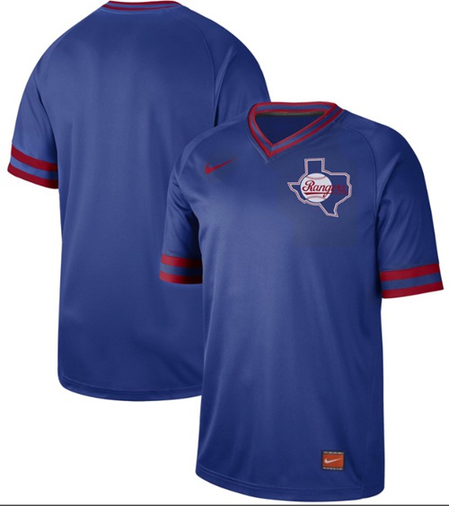 Nike Rangers Blank Royal Authentic Cooperstown Collection Stitched MLB Jersey