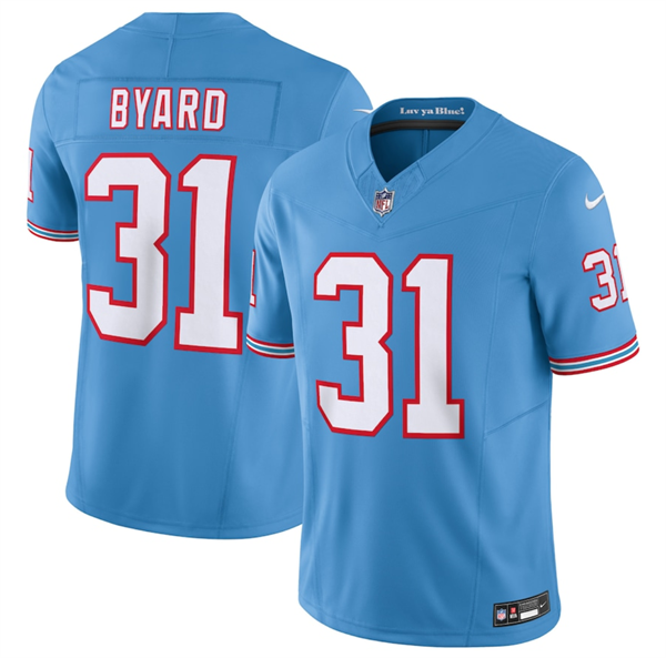 Men's Tennessee Titans #31 Kevin Byard Light Blue 2023 F.U.S.E. Vapor Limited Throwback Stitched Football Jersey