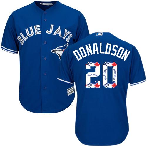 Blue Jays #20 Josh Donaldson Blue Team Logo Fashion Stitched MLB Jersey Blue Jays #20 Josh Donaldson Blue Team Logo Fashion Stitched MLB Jersey