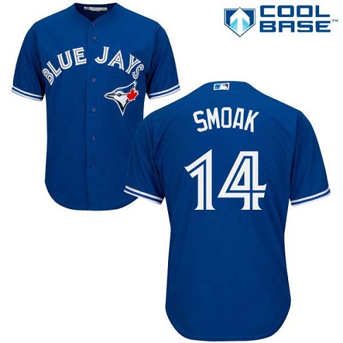 Blue Jays #14 Justin Smoak Blue New Cool Base Stitched MLB Jersey Blue Jays #14 Justin Smoak Blue New Cool Base Stitched MLB Jersey