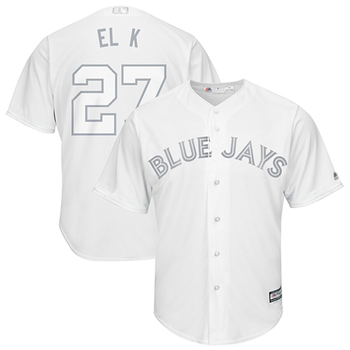 Blue Jays #27 Vladimir Guerrero Jr. White "El K" Players Weekend Cool Base Stitched MLB Jersey