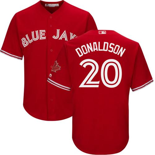 Blue Jays #20 Josh Donaldson Red New Cool Base Canada Day Stitched MLB Jersey Blue Jays #20 Josh Donaldson Red New Cool Base Canada Day Stitched MLB Jersey