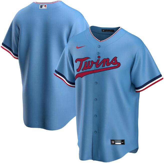 Men's Minnesota Twins Blue MLB Cool Base Stitched Jersey