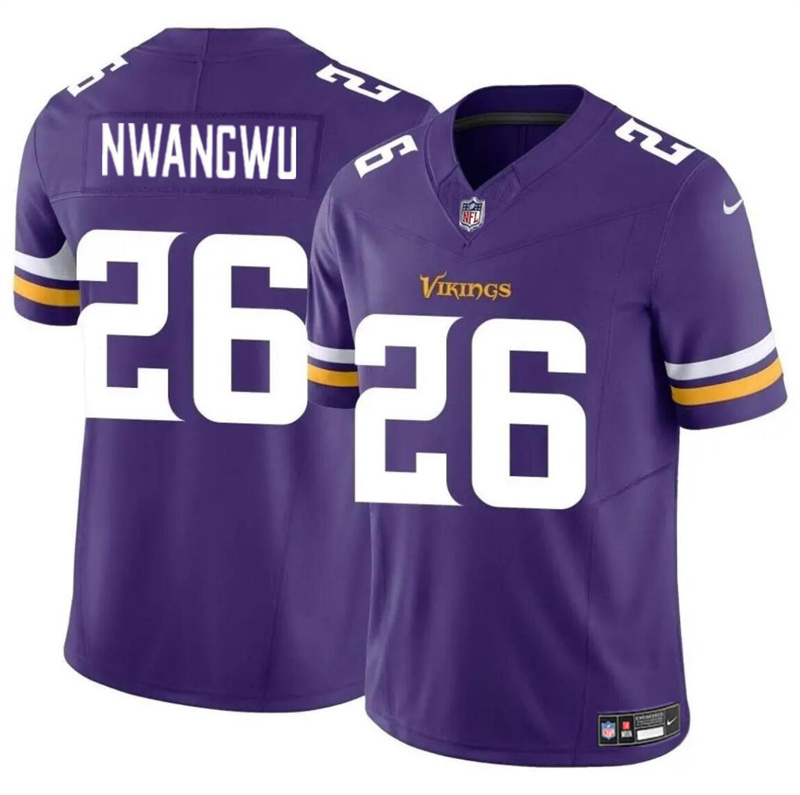 Men's Minnesota Vikings #26 Kene Nwangwu Purple 2023 F.U.S.E. Vapor Untouchable Limited Stitched Jersey