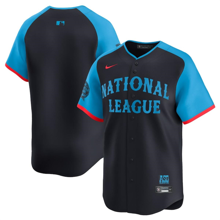 Men's National League Blank Navy 2024 All-Star Limited Stitched Baseball Jersey Men's National League Blank Navy 2024 All-Star Limited Stitched Baseball Jersey