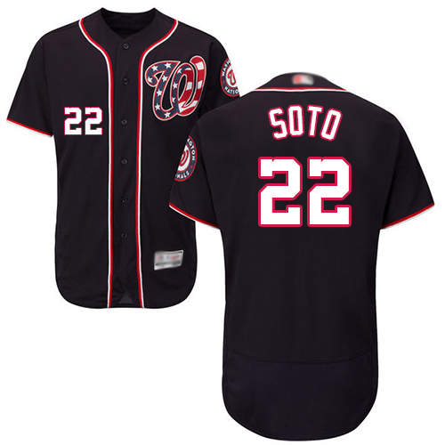 Nationals #22 Juan Soto Navy Blue Flexbase Authentic Collection Stitched MLB Jersey