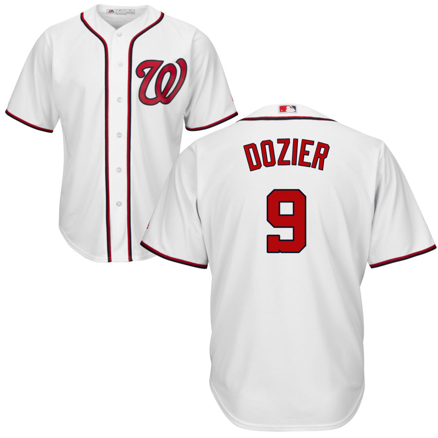 Washington Nationals #9 Brian Dozier Cool Base White Stitched MLB Jersey