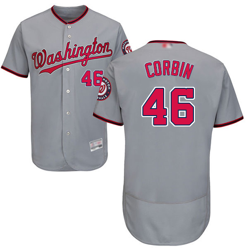 Nationals #46 Patrick Corbin Grey Flexbase Authentic Collection Stitched MLB Jersey