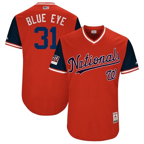 Nationals #31 Max Scherzer Red "Blue Eye" Players Weekend Authentic Stitched MLB Jersey