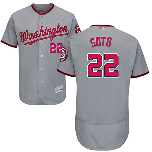 Nationals #22 Juan Soto Grey Flexbase Authentic Collection Stitched MLB Jersey