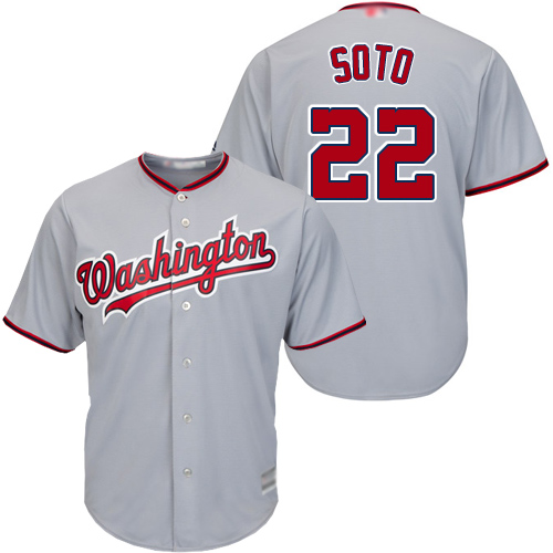 Nationals #22 Juan Soto Grey New Cool Base Stitched MLB Jersey
