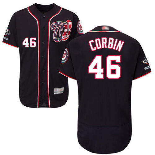Nationals #46 Patrick Corbin Navy Blue Flexbase Authentic Collection 2019 World Series Champions Stitched MLB Jersey Nationals #46 Patrick Corbin Navy Blue Flexbase Authentic Collection 2019 World Series Champions Stitched MLB Jersey