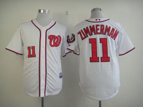 Nationals #11 Ryan Zimmerman White Stitched MLB Jersey