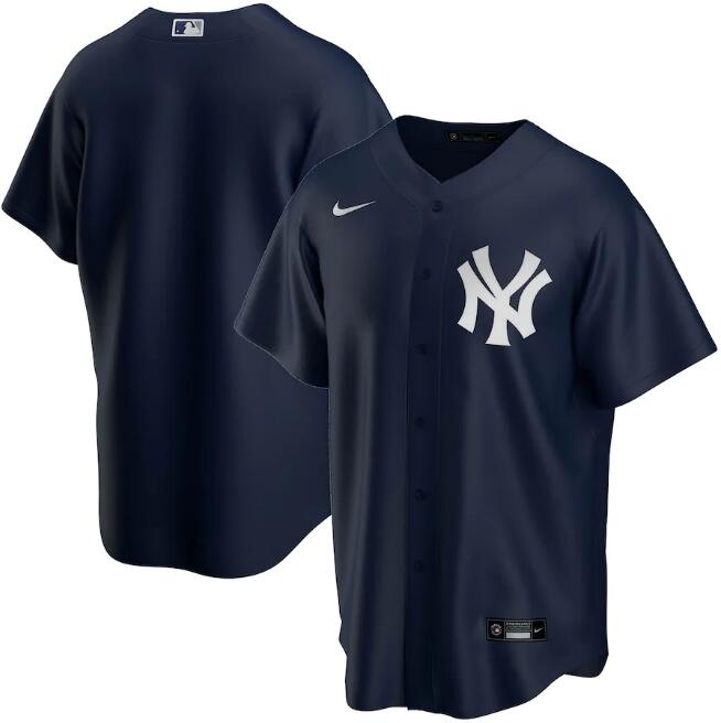 Men's New York Yankees Blank Navy MLB Cool Base Stitched Jersey