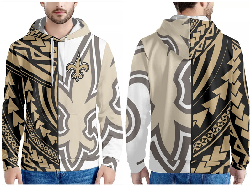 Men's New Orleans Saints Black/Gold Pullover Hoodie