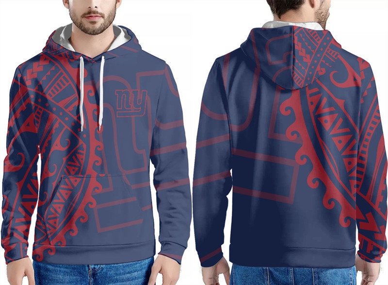 Men's New York Giants Navy/Red Pullover Hoodie