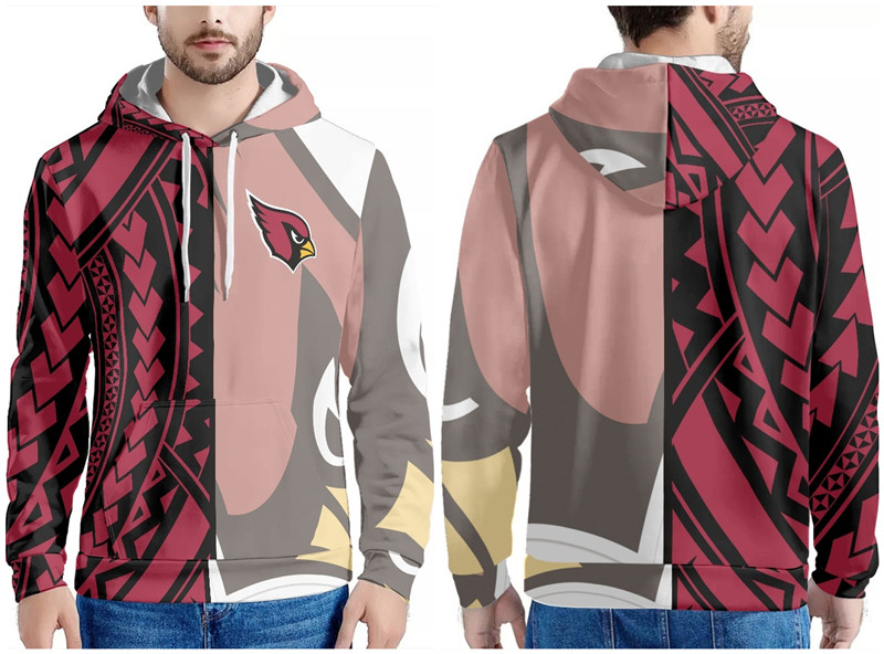 Men's Arizona Cardinals Red/Black Pullover Hoodie