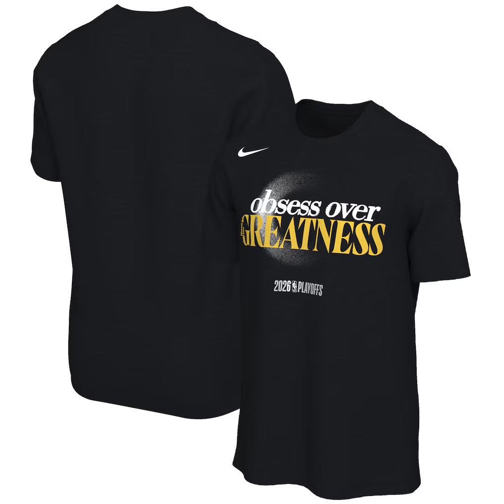 Men's Los Angeles Lakers Black 2026 Playoffs Mantra T-Shirt