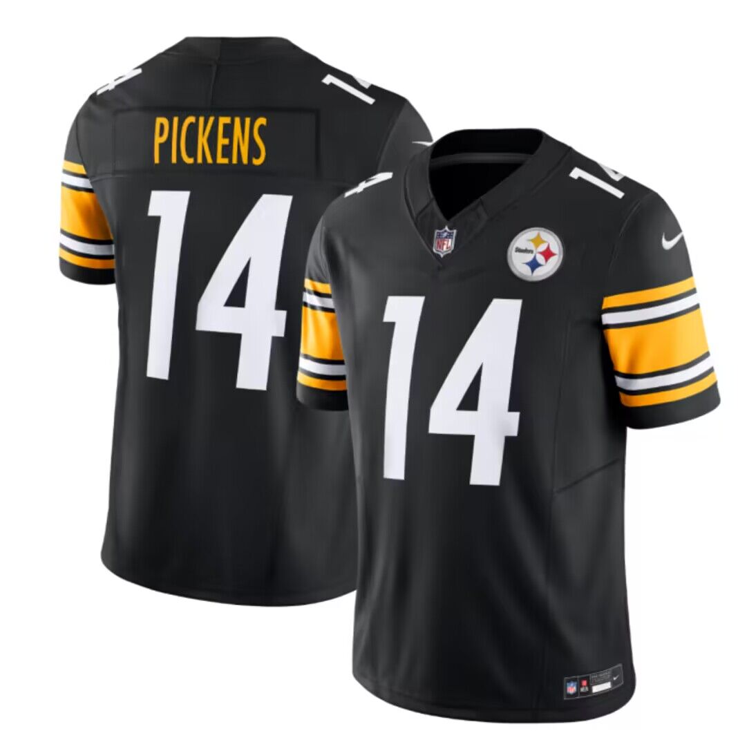 Men's Pittsburgh Steelers #14 George Pickens Black 2023 F.U.S.E. Vapor Untouchable Limited Jersey