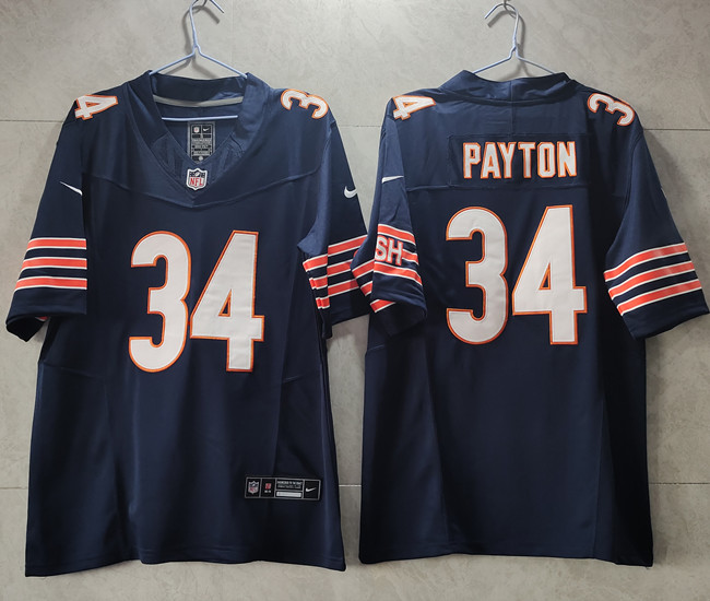 Men's Chicago Bears #34 Walter Payton Navy 2023 F.U.S.E. Vapor Untouchable Limited Stitched Football Jersey