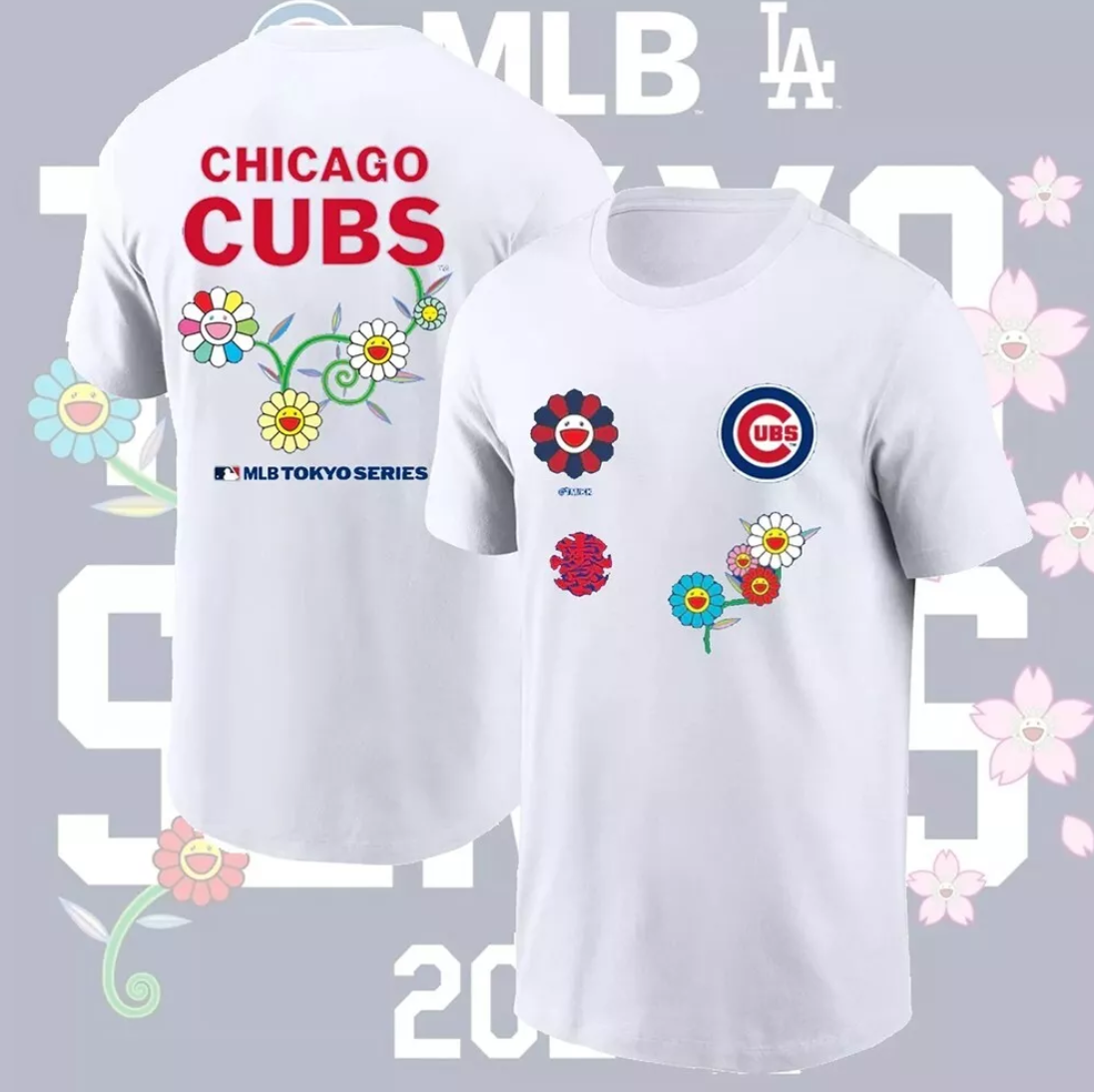 Men's Chicago Cubs White 2025 Tokyo Series T-Shirt Men's Chicago Cubs White 2025 Tokyo Series T-Shirt