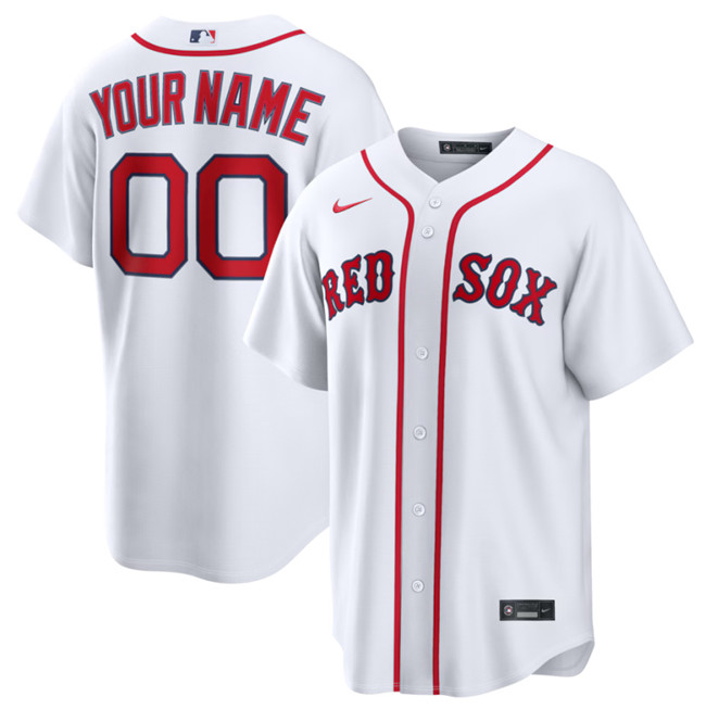Men's Boston Red Sox ACTIVE PLAYER Custom White Home Stitched Baseball Jersey
