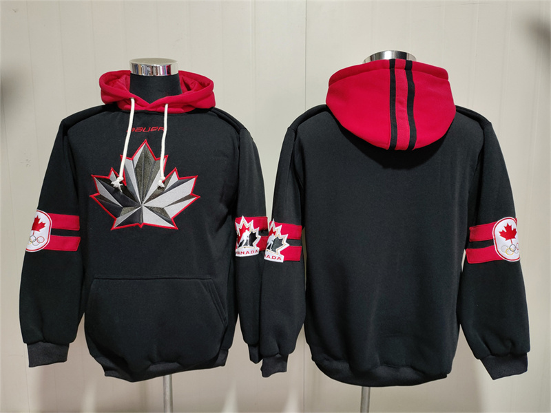 Men's Team Canada Red Ageless Must-Have Lace-Up Pullover Hoodie