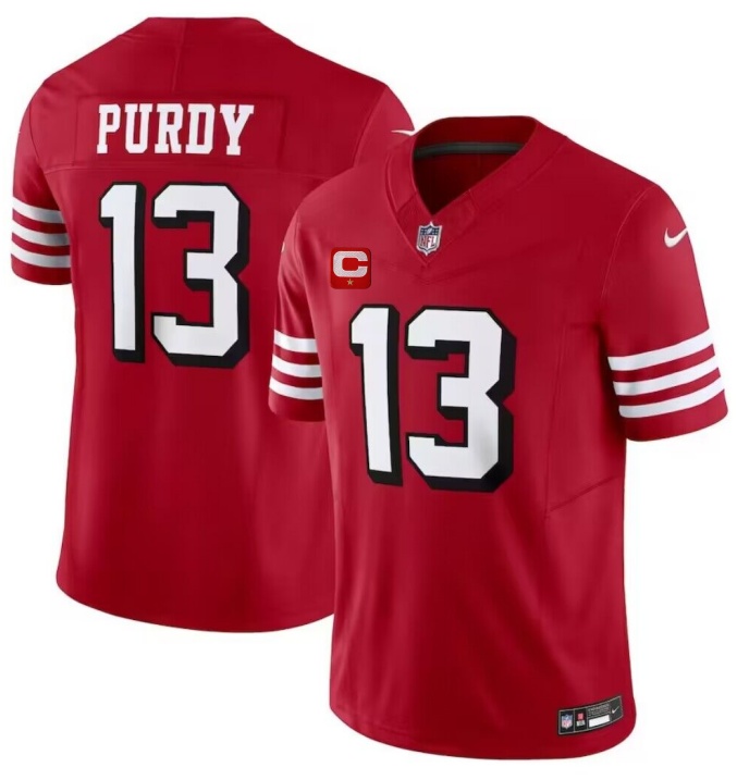 Men's San Francisco 49ers #13 Brock Purdy 2023 F.U.S.E. With 1-Star C Patch New Red Vapor Untouchable Limited Stitched Football Jersey
