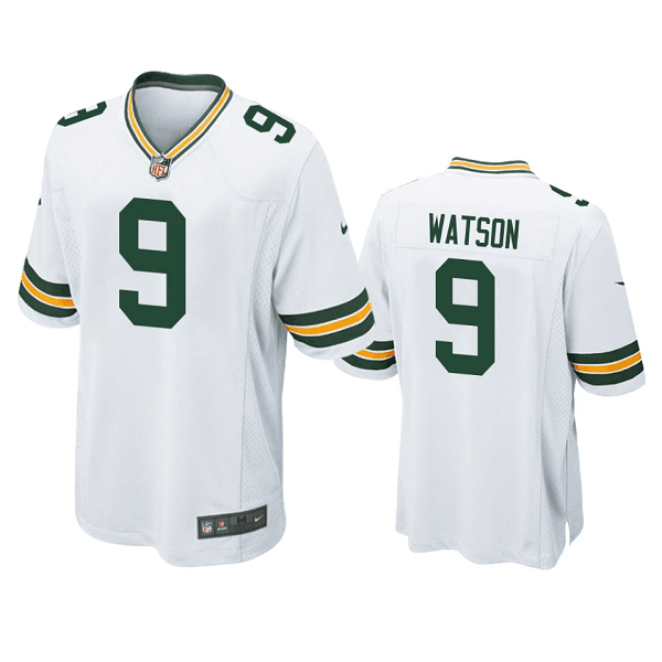 Men's Green Bay Packers #9 Christian Watson White Stitched Football Jersey Men's Green Bay Packers #9 Christian Watson White Stitched Football Jersey