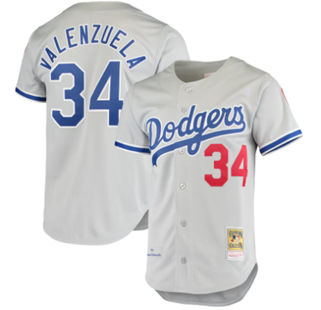 Men's Los Angeles Dodgers #34 Toro Valenzuela Grey With Patch Cool Base Stitched Baseball Jersey Men's Los Angeles Dodgers #34 Toro Valenzuela Grey With Patch Cool Base Stitched Baseball Jersey