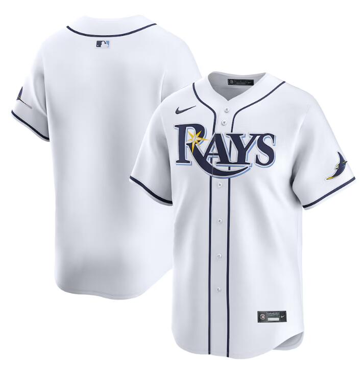 Men's Tampa Bay Rays Blank White Home Limited Stitched Baseball Jersey Men's Tampa Bay Rays Blank White Home Limited Stitched Baseball Jersey