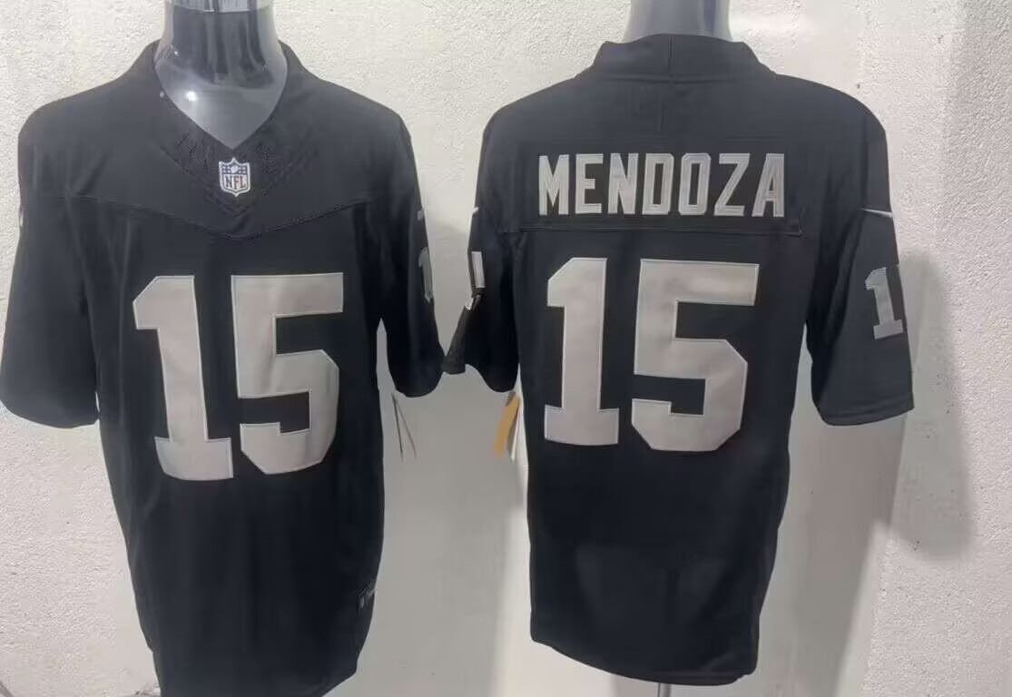 Men's Las Vegas Raiders #15 Fernando Mendoza Black F.U.S.E. Vapor Untouchable Limited Stitched Football Jersey