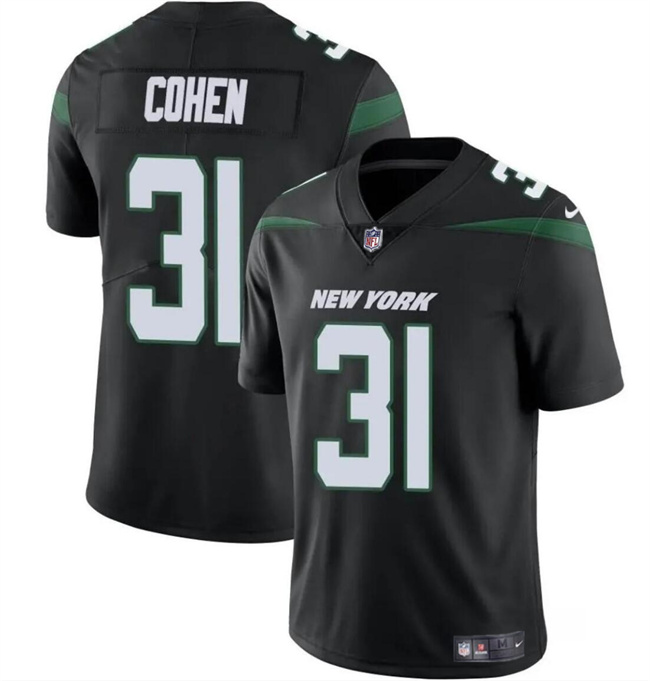 Men's New York Jets #31 Tarik Cohen Black Vapor Untouchable Limited Stitched Jersey